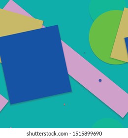 Flat material design - Creative vector trend seamless.