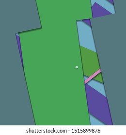 Flat material design - Creative vector trend seamless.