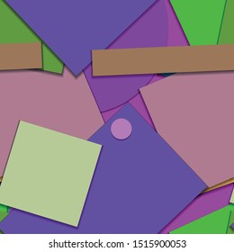 Flat material design - Creative vector trend seamless.