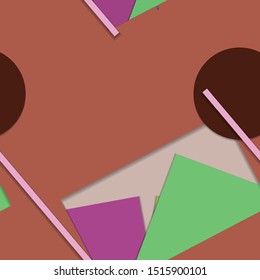 Flat material design - Creative vector trend seamless.