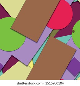 Flat material design - Creative vector trend seamless.