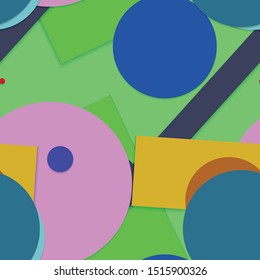Flat material design - Creative vector trend seamless.