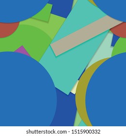 Flat material design - Creative vector trend seamless.