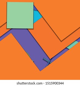 Flat material design - Creative vector trend seamless.