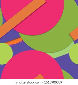 Flat material design - Creative vector trend seamless.
