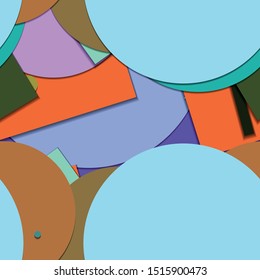 Flat material design - Creative vector trend seamless.