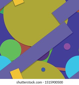 Flat material design - Creative vector trend seamless.