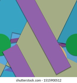 Flat material design - Creative vector trend seamless.