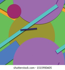 Flat material design - Creative vector trend seamless.