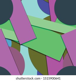 Flat material design - Creative vector trend seamless.