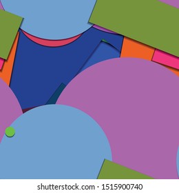 Flat material design - Creative vector trend seamless.