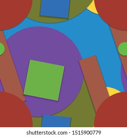 Flat material design - Creative vector trend seamless.
