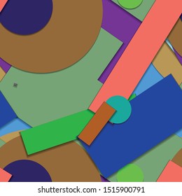 Flat material design - Creative vector trend seamless.