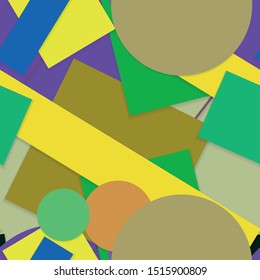 Flat material design - Creative vector trend seamless.