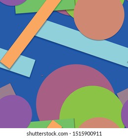 Flat material design - Creative vector trend seamless.