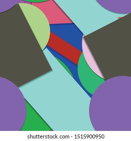 Flat material design - Creative vector trend seamless.