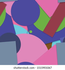 Flat material design - Creative vector trend seamless.