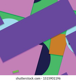 Flat material design - Creative vector trend seamless.