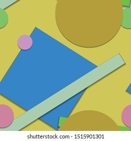 Flat material design - Creative vector trend seamless.