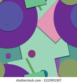 Flat material design - Creative vector trend seamless.