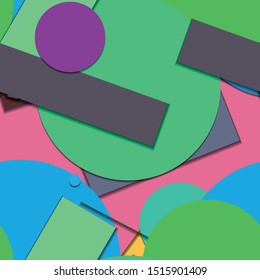 Flat material design - Creative vector trend seamless.