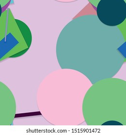 Flat material design - Creative vector trend seamless.