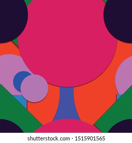 Flat material design - Creative vector trend seamless.
