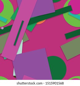 Flat material design - Creative vector trend seamless.