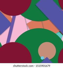 Flat material design - Creative vector trend seamless.