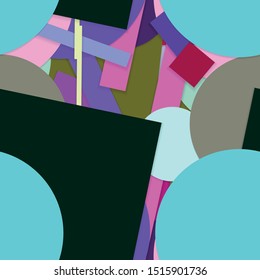Flat material design - Creative vector trend seamless.