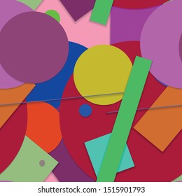 Flat material design - Creative vector trend seamless.