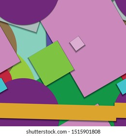 Flat material design - Creative vector trend seamless.