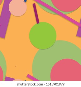 Flat material design - Creative vector trend seamless.