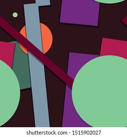 Flat material design - Creative vector trend seamless.