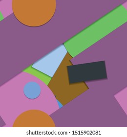 Flat material design - Creative vector trend seamless.