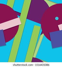 Flat material design - Creative vector trend seamless.