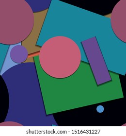 Flat material design - Creative vector trend seamless.