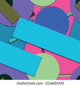 Flat material design - Creative vector trend seamless.