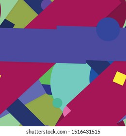 Flat material design - Creative vector trend seamless.