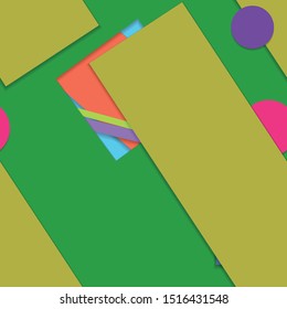 Flat material design - Creative vector trend seamless.