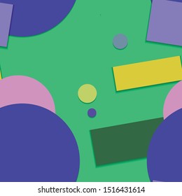 Flat material design - Creative vector trend seamless.