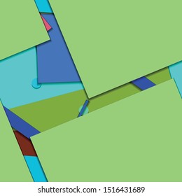 Flat material design - Creative vector trend seamless.