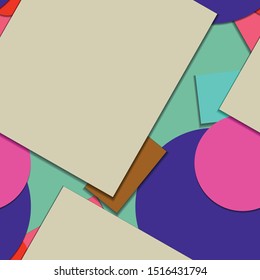 Flat material design - Creative vector trend seamless.
