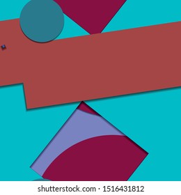 Flat material design - Creative vector trend seamless.