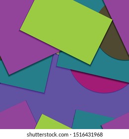 Flat material design - Creative vector trend seamless.