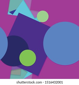 Flat material design - Creative vector trend seamless.