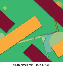 Flat material design - Creative vector trend seamless.