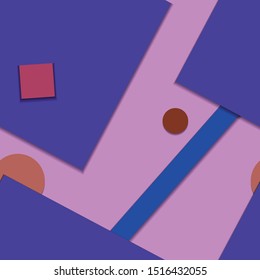 Flat material design - Creative vector trend seamless.