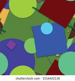 Flat material design - Creative vector trend seamless.