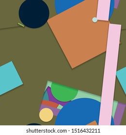 Flat material design - Creative vector trend seamless.